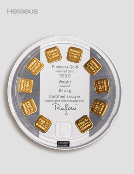 Goldbarren MultiDisc 10 x 1g